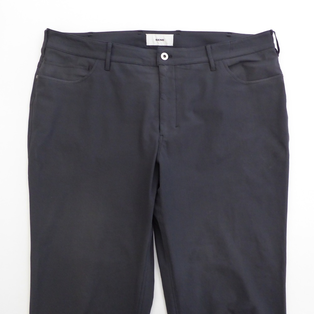 Sene Studio Mens FlexTech Pants Dark Gray Slim Fit Performance Trousers 40x28